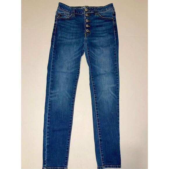 Kancan Size 9, High Rise,‎ Button Fly, Skinny, Stretch, 28" Inseam A11 - Picture 1 of 8